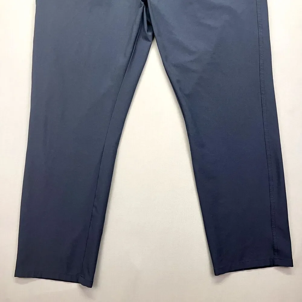 Greg Norman Pants‎ Mens Size 39x29 Blue Jordan Trouser Mid Rise Golf Shark Navy